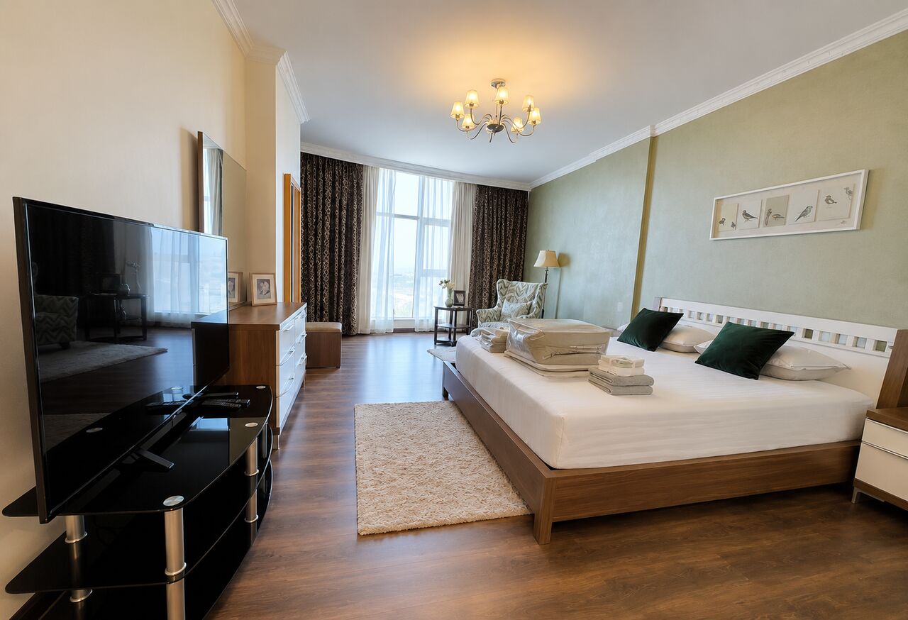 Bhd 450/month, Furnished, 2 Br, 148 Sq. Meter, 148 Sqm Ultra Luxury Flat Include Ewa